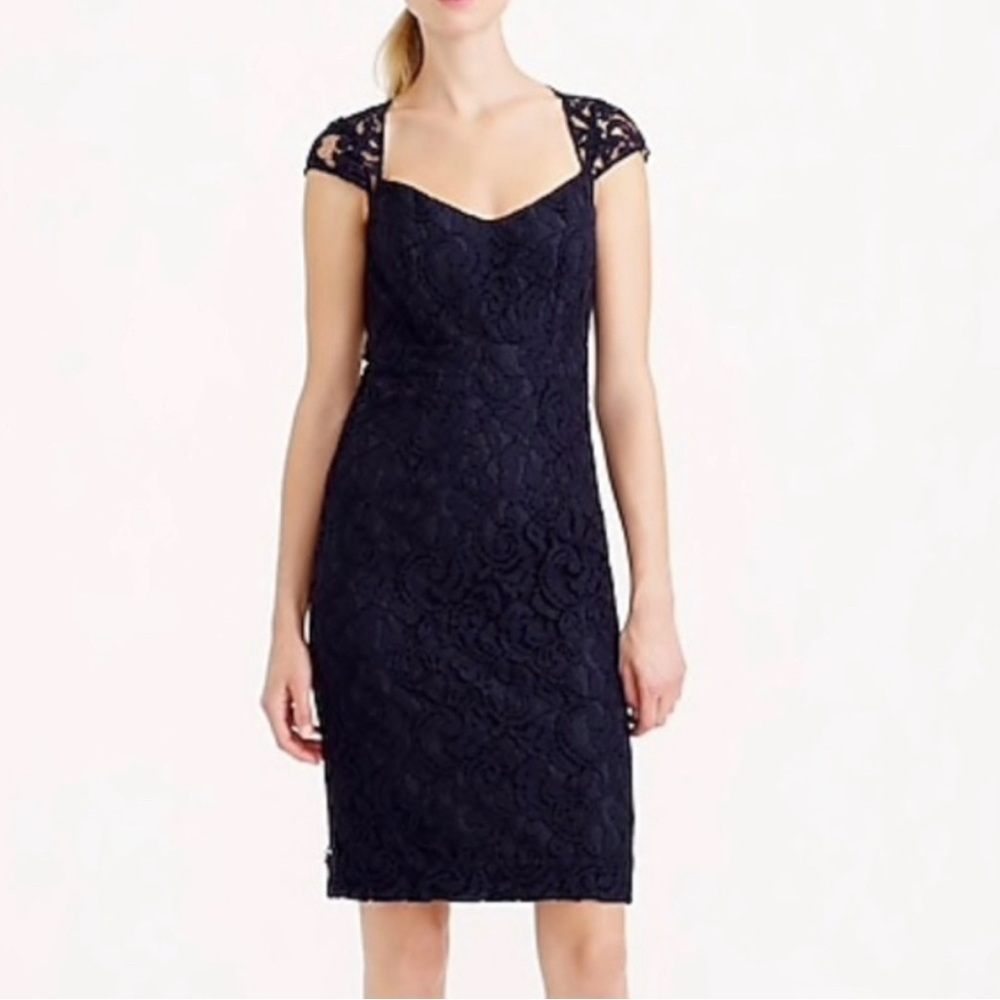 Lace J Crew cocktail dress bridesmaid dress